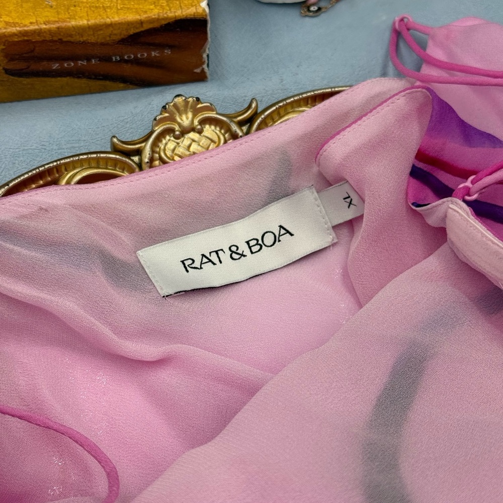 🆕 RAT & BOA 🧿 NWOT Alici Pink Floral Column Dress, Sz XL - Picture 16 of 17